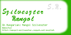 szilveszter mangol business card